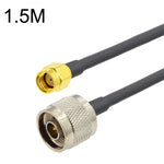 Cabo adaptador coaxial RP-SMA macho para N macho RG58, RP-SMA macho para N macho 0,5m, RP-SMA macho para N macho 1m, RP-SMA macho para N macho 1,5m, RP-SMA macho para N macho 3m, RP-SMA macho para N macho 5m, RP-SMA macho para N macho 10m