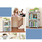 Suporte Combinado Multifuncional de Tubo de Aço Plástico, Estante para Livros de Estudante, Prateleira de Armazenamento de Chão