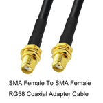 SMA Male To SMA Male RG58 Coaxial Adapter Cable, SMA Female To SMA Female 0.5m, SMA Female To SMA Female 1m, SMA Female To SMA Female 1.5m, SMA Female To SMA Female 3m, SMA Female To SMA Female 5m, SMA Female To SMA Female 10m