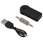 Adaptador Metálico 2 em 1 AUX 3.5mm + Receptor de Áudio Bluetooth 4.1 USB para Carro Conversor de Áudio Receptor Bluetooth Sem Fios, Receptor de Áudio