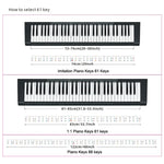 Adesivos Coloridos para Teclado de Piano para Crianças Iniciantes, Acessórios para Instrumentos Musicais, Teclas de Piano Imitadas 61 Teclas, Teclas de Piano 61 teclas