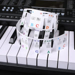 Adesivos Coloridos para Teclado de Piano para Crianças Iniciantes, Acessórios para Instrumentos Musicais, Teclas de Piano Imitadas 61 Teclas, Teclas de Piano 61 teclas