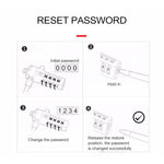 Cadeado de computador universal para portátil com código de quatro dígitos, antirroubo, diâmetro 3,5 mm, comprimento 1,2 m