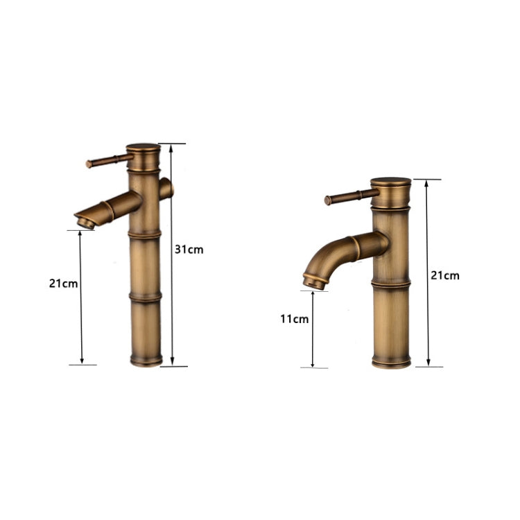 Torneira antiga retro para água quente e fria Banheira de casa de banho Bacia de bambu com cachoeira Torneira de cobre, Quebra 2 nós, Quebra 3 nós, Antigo 2 nós, Antigo 3 nós, Cotovelo 2 nós, Cotovelo 3 nós