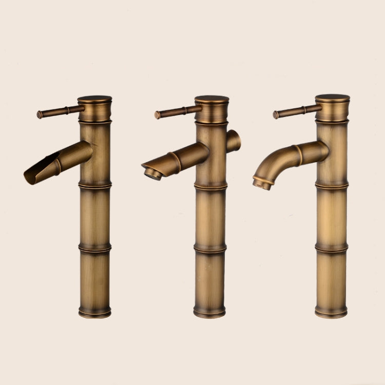 Torneira antiga retro para água quente e fria Banheira de casa de banho Bacia de bambu com cachoeira Torneira de cobre, Quebra 2 nós, Quebra 3 nós, Antigo 2 nós, Antigo 3 nós, Cotovelo 2 nós, Cotovelo 3 nós