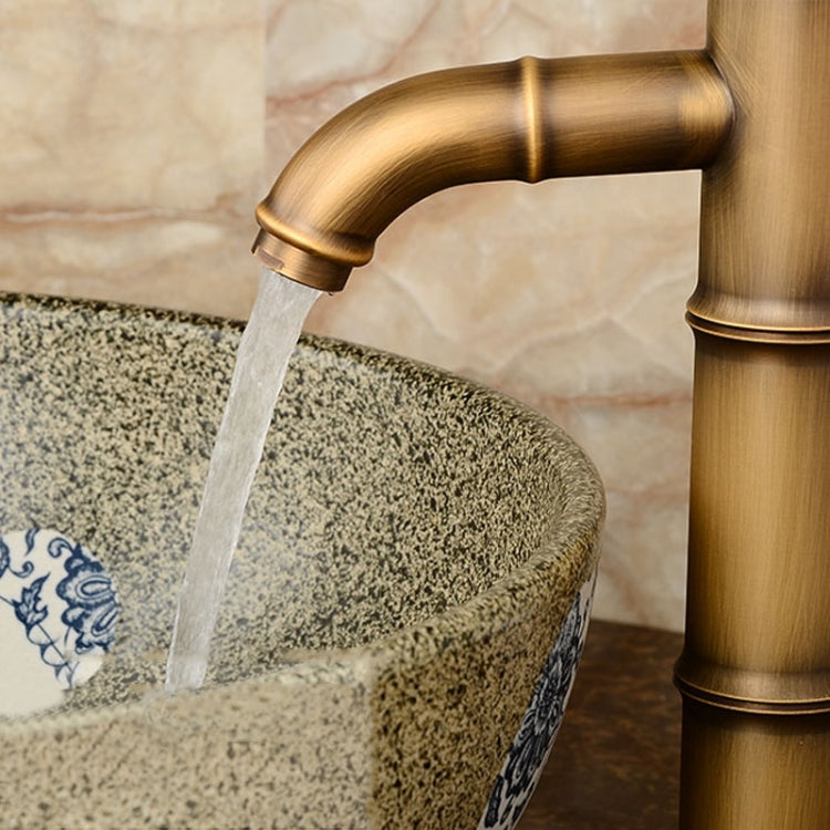 Torneira antiga retro para água quente e fria Banheira de casa de banho Bacia de bambu com cachoeira Torneira de cobre, Quebra 2 nós, Quebra 3 nós, Antigo 2 nós, Antigo 3 nós, Cotovelo 2 nós, Cotovelo 3 nós
