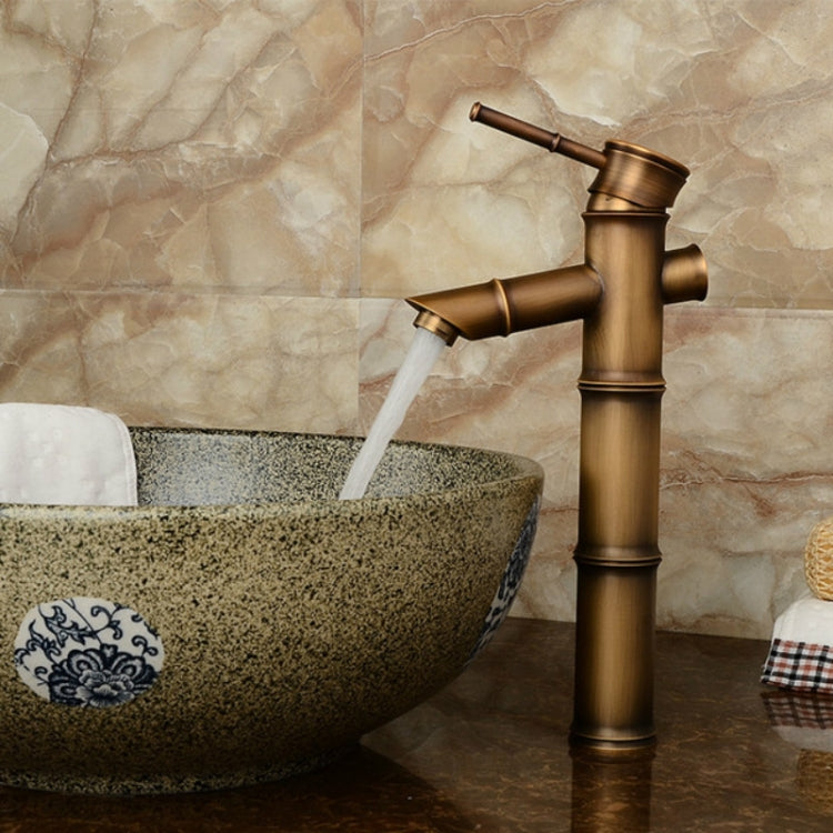 Torneira antiga retro para água quente e fria Banheira de casa de banho Bacia de bambu com cachoeira Torneira de cobre, Quebra 2 nós, Quebra 3 nós, Antigo 2 nós, Antigo 3 nós, Cotovelo 2 nós, Cotovelo 3 nós