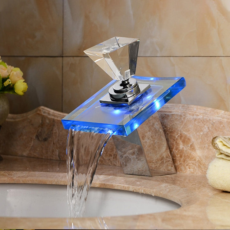Torneira LED Cascata com Controlo de Temperatura Colorido Torneira Anti-Queimaduras com Mudança de Cor, Torneira com Mudança de Cor