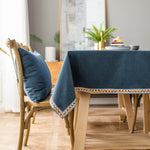 Toalha de Mesa Impermeável de Cor Sólida Linho Retangular, 130x220cm, 130x240cm, 140x260cm, 130x300cm, 140x220cm, 140x240cm, 140x300cm