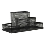 Organizador de secretária Suporte de metal em malha Porta-lápis e canetas Caixa de arrumação para casa, Tamanho: 15,5x10,2x10cm, Suporte de secretária