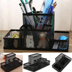 Organizador de secretária Suporte de metal em malha Porta-lápis e canetas Caixa de arrumação para casa, Tamanho: 15,5x10,2x10cm, Suporte de secretária