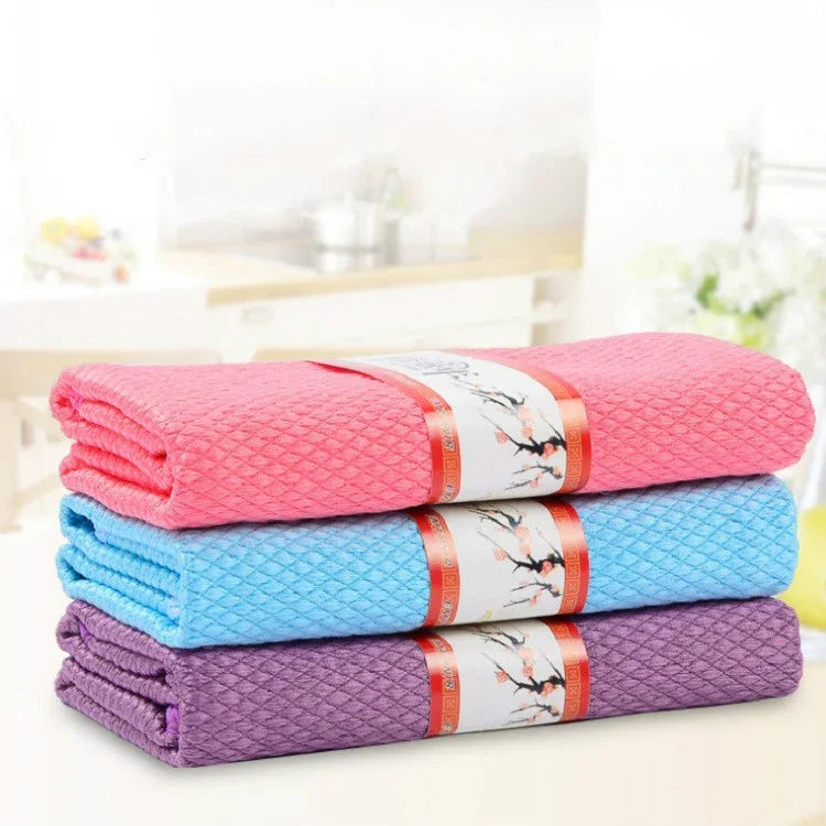 Pano de Limpeza de Fibra Suave para Janela de Vidro de Cozinha, Cor 3 PCS 30 x 40 cm, Cor 6 PCS 30×30 cm, Cor 6 PCS 30×40 cm