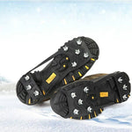 Capa de Sapatos Antiderrapante com 8 Dentes para Gelo e Neve ao Ar Livre, M (35-40), L (41-45)