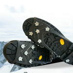 Capa de Sapatos Antiderrapante com 8 Dentes para Gelo e Neve ao Ar Livre, M (35-40), L (41-45)