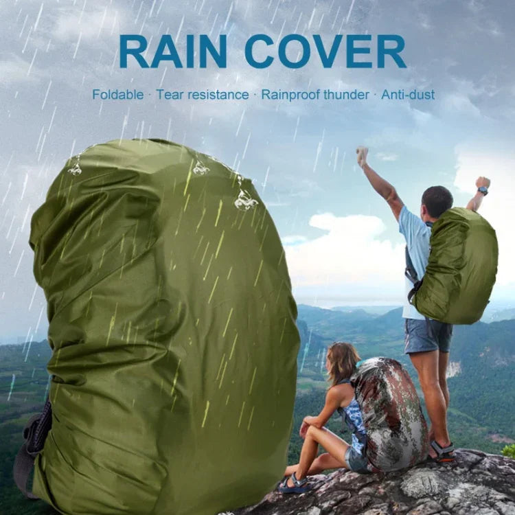 Capa de Chuva Ajustável, Impermeável e à Prova de Poeira para Mochila, Capa Protetora Portátil e Ultraligeira, 35L, 45L, 55-60L, 70L, 80L