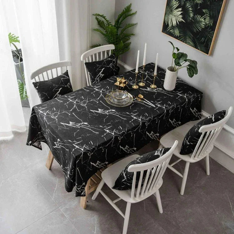 Toalha de Mesa com Padrão de Mármore Minimalista Capa de Mesa de Algodão Linho à Prova de Pó para Armário, 60x60cm, 90x90cm, 100x140cm, 140x140cm, 140x160cm, 140x180cm, 140x200cm, 140x220cm, 140x250cm, 140x260cm, 140x300cm