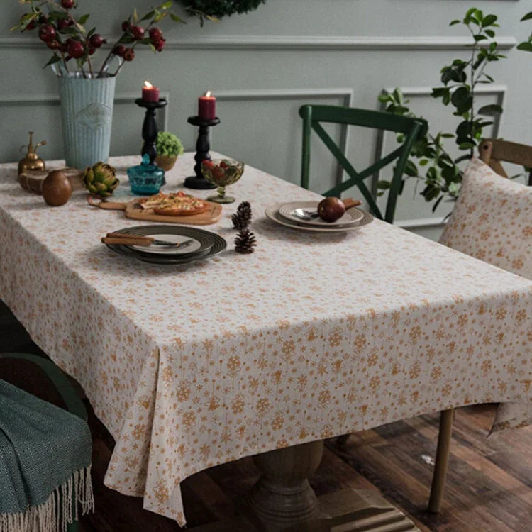 Toalha de Mesa de Linho Algodão para Festa de Natal Capa de Mesa de Jantar Retangular com Bronzeamento, 100x140cm, 140x140cm, 140x160cm, 140x180cm, 140x200cm, 140x220cm, 140x240cm, 140x260cm, 140x300cm, 90x90cm