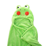 Toalha de banho com capuz em forma de animal para bebé, 100×75cm