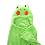 Toalha de banho com capuz em forma de animal para bebé, 100×75cm