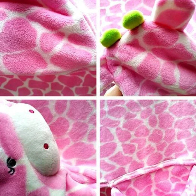 Toalha de banho com capuz em forma de animal para bebé, 100×75cm