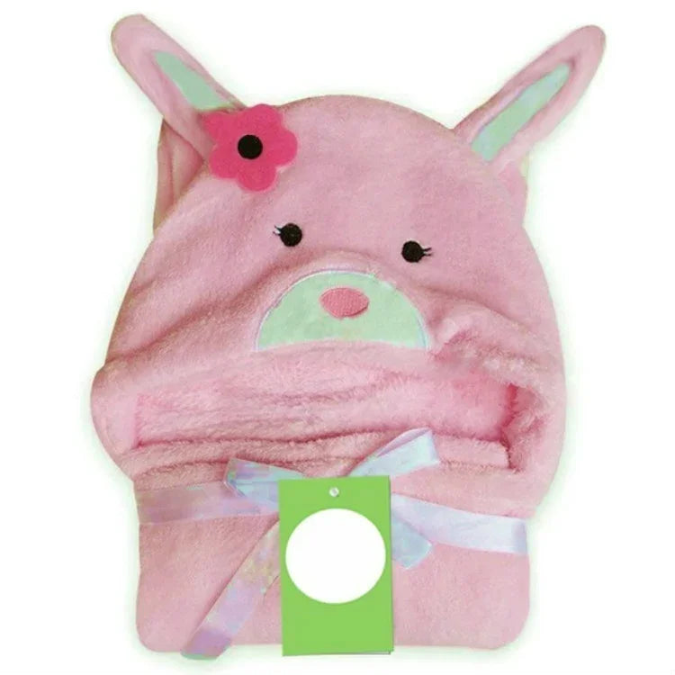 Toalha de banho com capuz em forma de animal para bebé, 100×75cm
