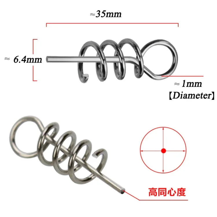 20 em 1 Acessórios Luya Pino de Mola para Pino de Trava Isco Macio, 3.5CM 50 PCS