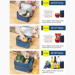 Saco térmico para almoço Durável e impermeável Cooler para escritório com alça, S, M, L