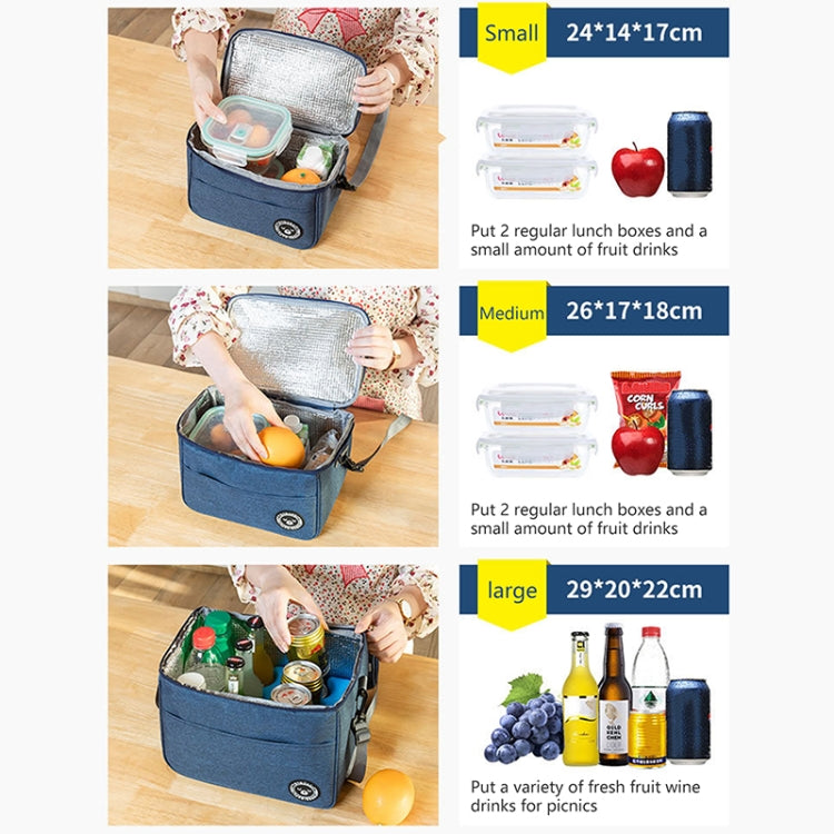 Saco térmico para almoço Durável e impermeável Cooler para escritório com alça, S, M, L