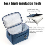 Saco térmico para almoço Durável e impermeável Cooler para escritório com alça, S, M, L