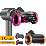 For Dyson Hair Dryer Nozzle Smooth Flyaway Attachment, Smooth Rose Red