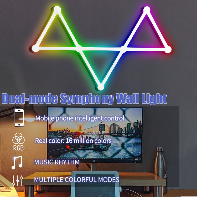 Luz Mosaico RGB Inteligente JSK-P22 Luz Rítmica Suporta Amazon Alexa / Google Assistant / DuerOS, Ficha US, Ficha EU, Ficha UK