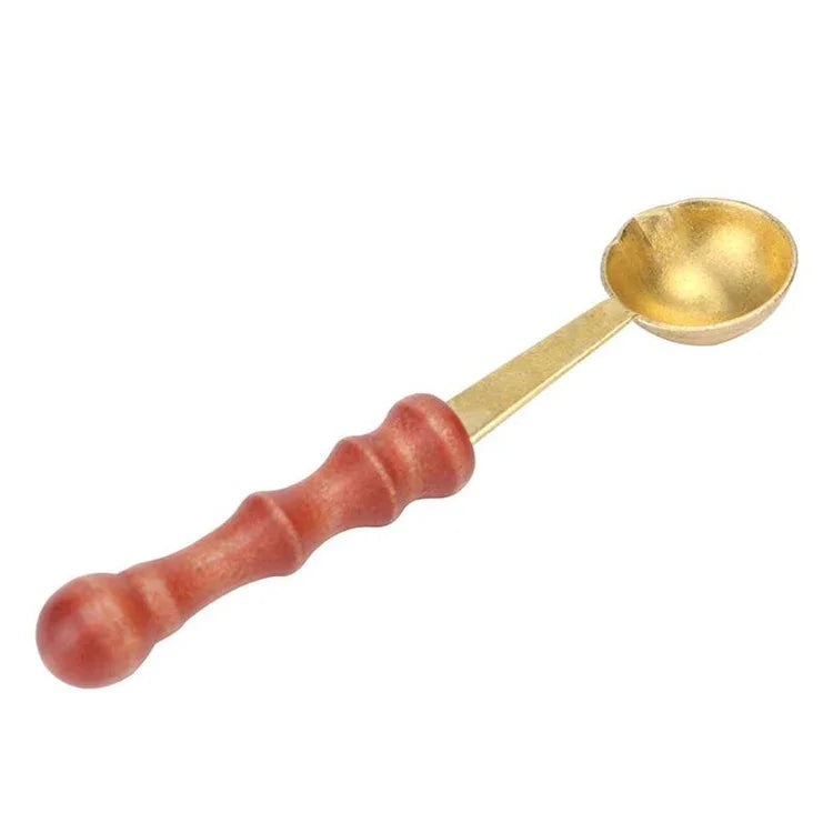 Retro Seal Fire Paint Seal Spoon Wooden Melting Wax Dedicated Measuring Spoon, Measuring Spoon