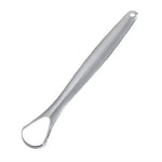 Raspador de Língua em Aço Inoxidável para Limpeza Oral, 14,6 × 2,4 cm