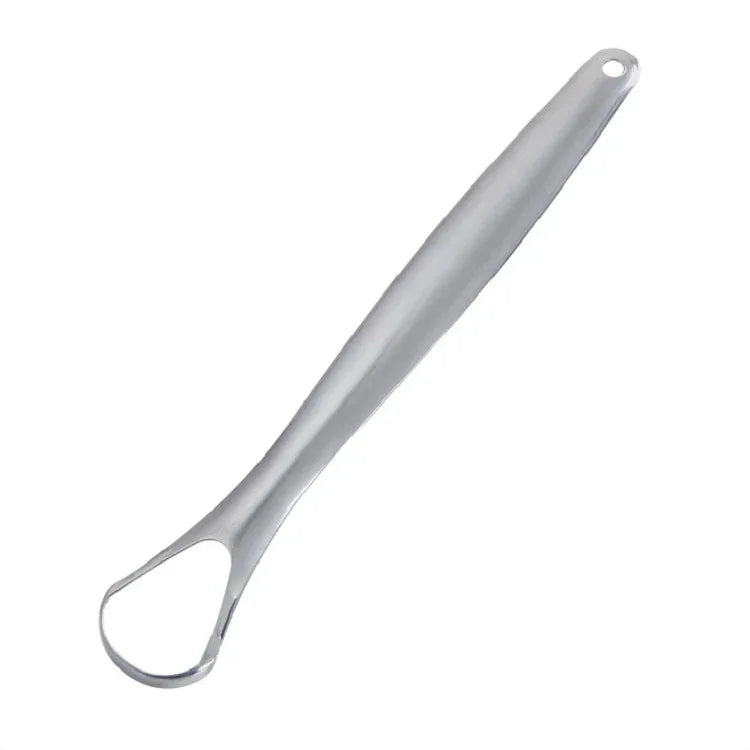 Raspador de Língua em Aço Inoxidável para Limpeza Oral, 14,6 × 2,4 cm