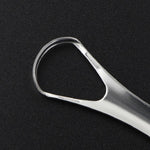Raspador de Língua em Aço Inoxidável para Limpeza Oral, 14,6 × 2,4 cm