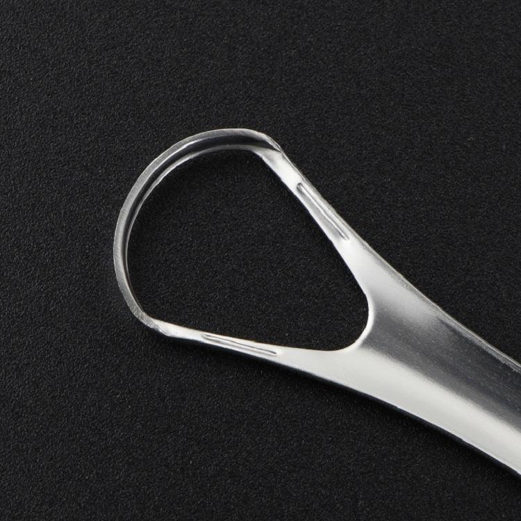 Raspador de Língua em Aço Inoxidável para Limpeza Oral, 14,6 × 2,4 cm