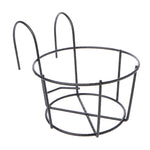 Suporte de Flores Metálico Redondo para Cerca de Varanda, Suporte de Vaso de Flores de Ferro Forjado Montado na Parede, S, M, L, XL