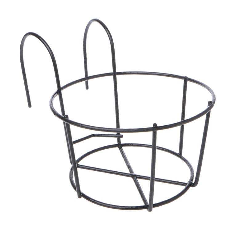 Suporte de Flores Metálico Redondo para Cerca de Varanda, Suporte de Vaso de Flores de Ferro Forjado Montado na Parede, S, M, L, XL