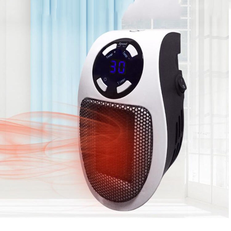 Mini aquecedor elétrico de temporizador com ecrã LCD para escritório e casa, aquecedor para os pés, com controlo remoto UE, com controlo remoto EUA 110v