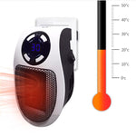 Mini aquecedor elétrico de temporizador com ecrã LCD para escritório e casa, aquecedor para os pés, com controlo remoto UE, com controlo remoto EUA 110v