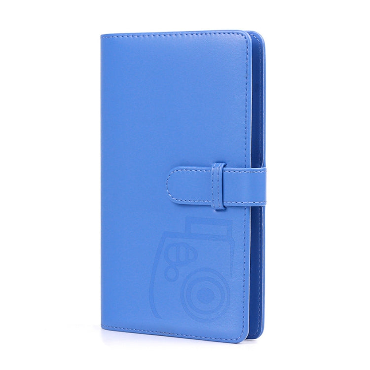 Álbum de fotos de 3 polegadas que comporta 96 fotos, estojo de armazenamento de grande capacidade em couro PU com páginas multi-bolsos