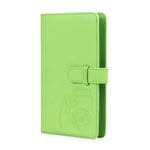 Álbum de fotos de 3 polegadas que comporta 96 fotos, estojo de armazenamento de grande capacidade em couro PU com páginas multi-bolsos