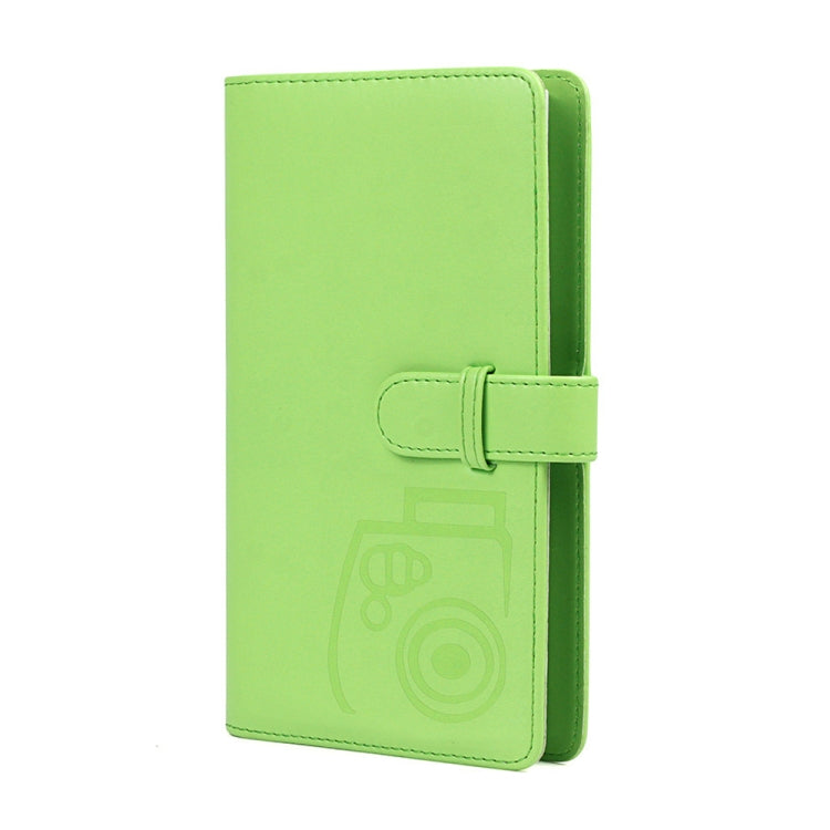 Álbum de fotos de 3 polegadas que comporta 96 fotos, estojo de armazenamento de grande capacidade em couro PU com páginas multi-bolsos
