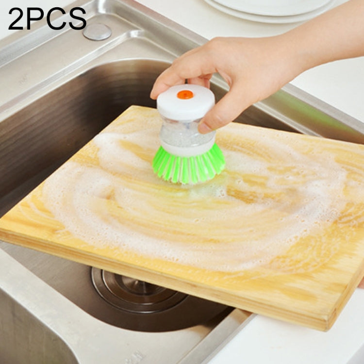 2 PCS Escova para Lavar Utensílios de Cozinha com Dispensador de Detergente, Entrega de Cor Aleatória, Escova para Utensílios