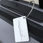Brush Aluminum Luggage Tag Luggage Boarding Pass Check Tag