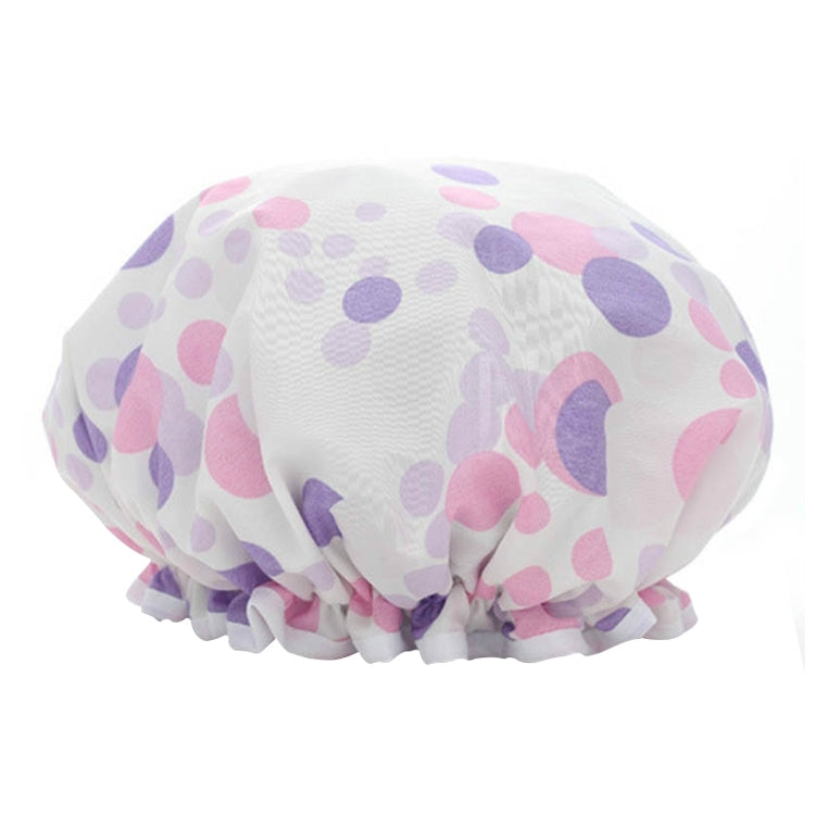 Chapéu de banho impermeável grosso com dupla camada para duche, proteção para cabelo, tamanho: 28cm