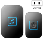 CACAZI A86 Campainha Eletrónica Musical com Controlo Remoto, Campainha Sem Fios AC Um para Um, Ficha US, Ficha UK, Ficha UE
