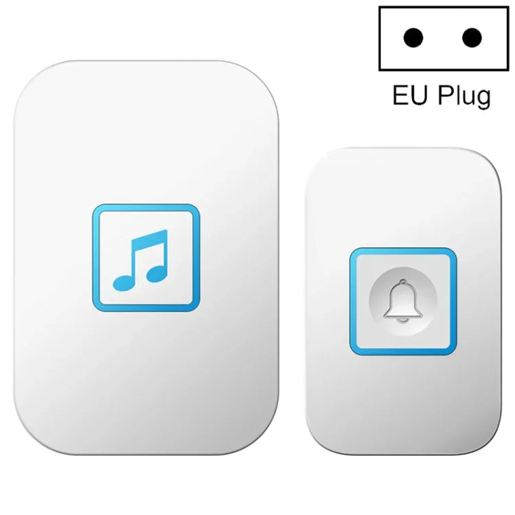 CACAZI A86 Campainha Eletrónica Musical com Controlo Remoto, Campainha Sem Fios AC Um para Um, Ficha US, Ficha UK, Ficha UE