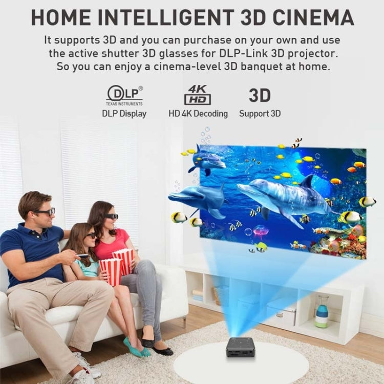 Projetor Mini 3D DLP P11 4K HD 4G + 32G Inteligente Micro Conveniente, Ficha Reino Unido, Ficha Austrália
