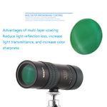 Telescópio monocular de visão noturna LUXUN 8-24X30 com clipe para telemóvel e tripé, com clipe para telemóvel e tripé